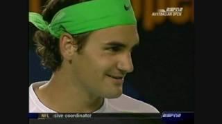 Roger Federer Nails Ball Boy