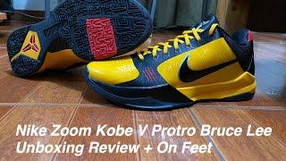 Nike Kobe V Protro Bruce Lee Unboxing Review (ON FEET)