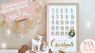 QUADRO DE CONTAGEM REGRESSIVA PARA O NATAL | DIY DENATAL | CHRISTMAS DECOR