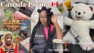 Canada Living !! Family Grocery Shopping, Filming Hack,Cooking,Bubble Tea Selfcare and more…