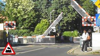 Railway Crossing - Sandymount Station, Dublin - IE 8300 Class Dart Train