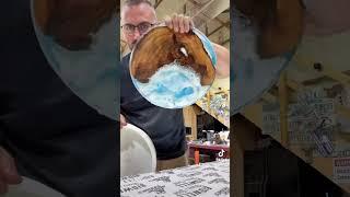 Ocean cliff project in the 12” silicone mold! Video from @triplelrusticdesigns #fy #fyp #superclear