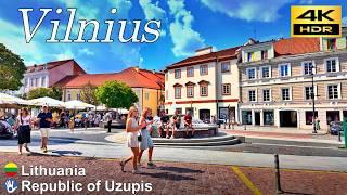 Vilnius Walking Tour/ Vilnius Historic Centre and Republic of Užupis/ Lithuania/ Aug 2024 / 4K HDR