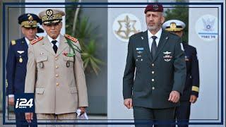 Moroccan military chief welcomed by honor guard at IDF HQ