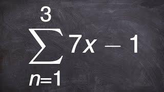 Finding the sum or an arithmetic series using summation notation