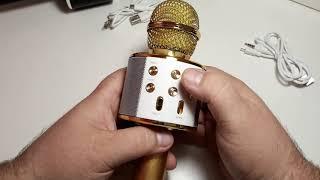 Как настроить и подключить WS858, TUXUN Q7 PRO professional karaoke mic bluetooth radio mikrofon