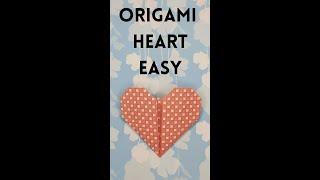 Make your origami heart #easyorigami #origamiheart #paperart#origamifun #origamiforbeginners