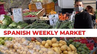 Spanish Saturday market in Calpe Spain