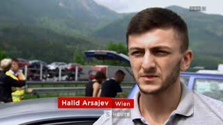 Halid Arsajev mit seinem Cousin bei Zollkontrolle