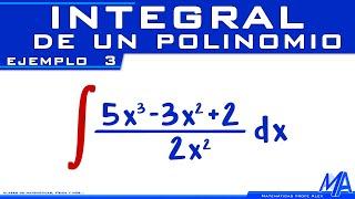 Integral de un polinomio | Ejemplo 3