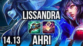 LISSANDRA vs AHRI (MID) | 11/1/3, Legendary | VN Diamond | 14.13