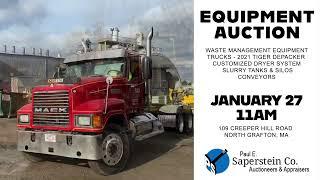 SPECIALTY WASTE MANAGEMENT EQUIPMENT -  Auction - Jan 27th