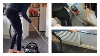 Hannah & Henry Vacuuming The Sandy Utility and Post Breakfast Kitchen Clean Up