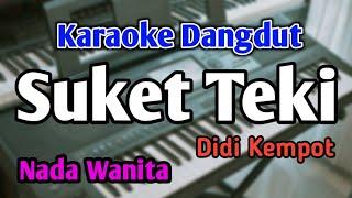 SUKET TEKI - KARAOKE || NADA WANITA CEWEK || Didi Kempot || Audio HQ || Live Keyboard