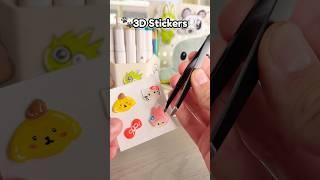 🫧Cute DIY 3D ￼Stickers!? #diysticker #diy #craft #crafts #papercraft #cutecrafts #sanrio