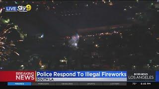 Illegal fireworks light up LA as many celebrate July 4th