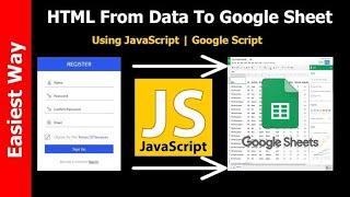 How to send html form data to Google sheets/Excel using JavaScript | macros code