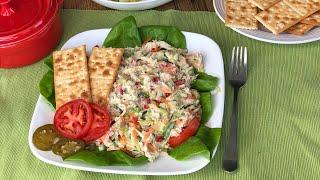 ENSALADA de  POLLO con LECHUGA y  VERDURAS sin papa  Ensalada de  Atún o Pollo con Verduras LIGHT 