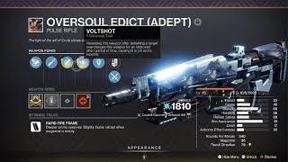 BEST Rapid fire pulse rifle in DESTINY 2, OverSoul Edict ADEPT MAKES Igneous Hammer fans cry NERF