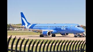 Breeze Airways Embraer E190AR Departure | Tupelo Regional Airport