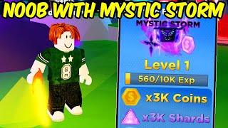 Noob With Mystic Storm Pets in Roblox Ninja Legends 2