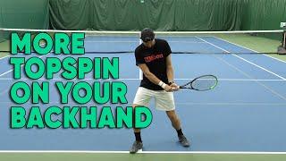 Get More Topspin On Your Backhand By Doing This - Tennis Lesson