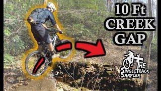 Super Sketchy Creek Jump & Leaf surfing on Bikes // THIS is PISGAH MOUNTAIN BIKING! Part 1