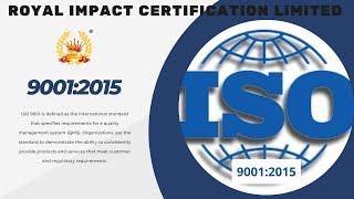 9001:2015 certificate. #9001 #qualitymanagementsystem #iso #9001:2015 #royalimpactcertificationltd