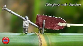 Home make Powerful Slingshots with bamboo