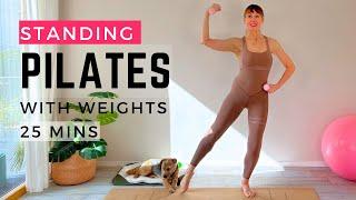 Standing Pilates Full Body Workout with Weights to Strengthen Legs, Back & Core | Osteoporosis Safe