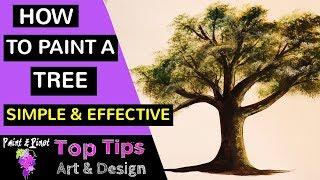 How to paint a realistic tree. 2 techniques to instantly improve your trees.
