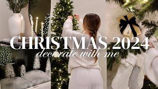 DECORATE WITH ME FOR CHRISTMAS 2024  christmas decor shopping & decorating (neutral + minimalistic)