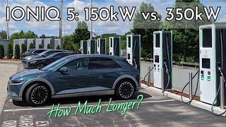 IONIQ 5 DC Fast Charging: 150 kW vs. 350 kW Session Comparison