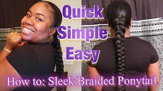 HOW TO: SLEEK BRAIDED PONYTAIL | NO HAIR PINS | HAIR TUTORIAL