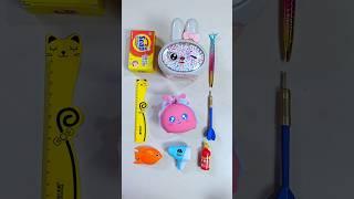 hot stationery items- pencil sharpener, soap eraser, pencil case, pen, #stationery #unboxing #craft