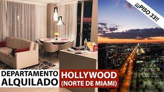 El apart en un piso 33 al norte de Miami (Hollywood) que alquilamos