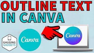 How to Outline Text in Canva - EASY