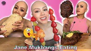 *3 HOURS*Jane Mukbang Eating TikTok Compilations | New @janemukbangs ASMR TikTok Videos