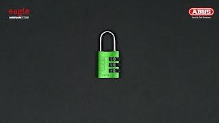 [94] ABUS 144/30 30mm Big Dial Aluminium Combination Padlock with resettable code - Green (EAGLE)