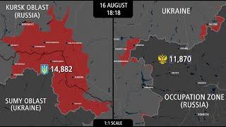 Ukraine Kursk Invasion & Russian Advances Compared – Every Hour