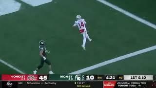 CJ Stroud first career TD | Ohio State QB vs. Michigan State rushing Touchdown