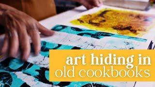 Mixed Media Art Supplies | Reusing Old Cookbooks