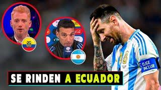 PRENSA ARGENTINA SE RINDE AL FUTBOL ECUATORIANO, MERECIERON GANAR... ARGENTINA vs ECUADOR