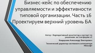Бизнес-кейс по обеспечению управляемости и эффективности типовой организации. Часть 16