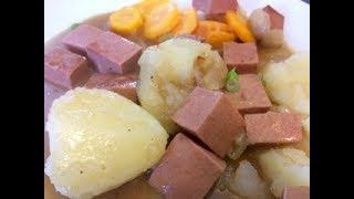 Bologna Gravy and Boiled Potatoes - Traditional Newfoundland - Bonita's Kitchen