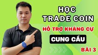 Học Trade Coin Bài 3: Cách Dùng Hỗ Trợ Kháng Cự và Cung Cầu Khi Trade Coin