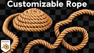 Customizable Rope - Geometry Nodes (Blender Tutorial)