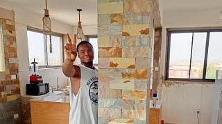 my finishing job without stone polish ft Steven Stone Design || building in Ghana