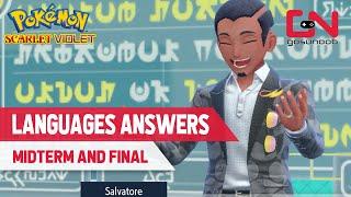 All Languages Answers in Pokemon Scarlet and Violet - Midterm and Final