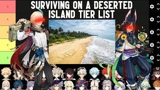 The Characters On A Deserted  Island Tier List ( Genshin Impact )